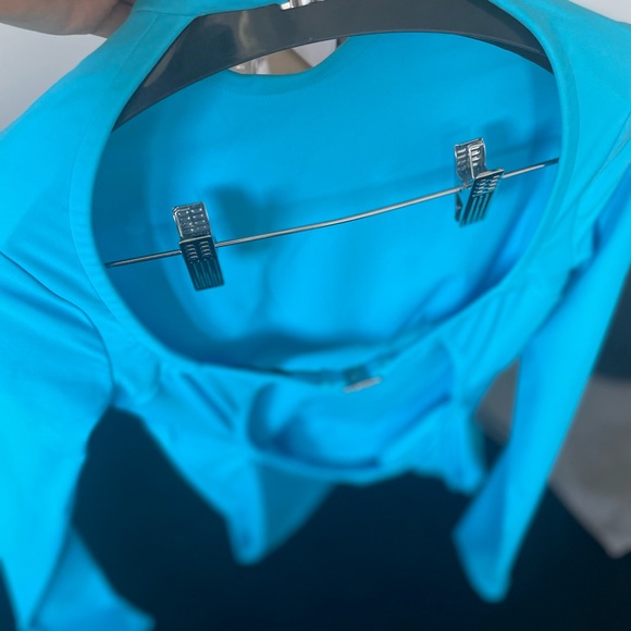 Balenciaga blue swimsuit dress with train. - Picture 5 of 5